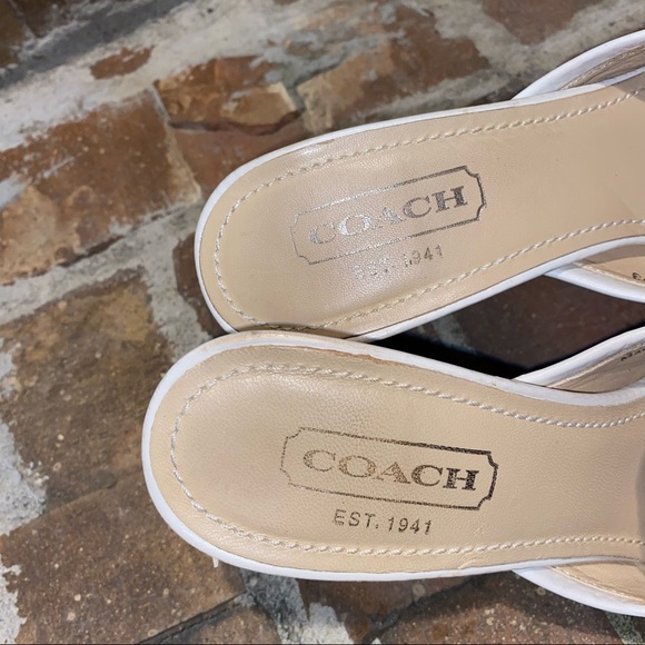 Coach Leather Jacie A3228 Square Toe Mule Sz 6B Made In Italy - Picture 5 of 10